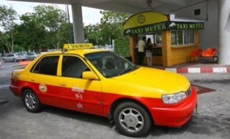 Taxi at Phuket Airport, Thailand